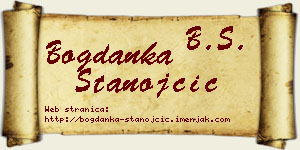 Bogdanka Stanojčić vizit kartica